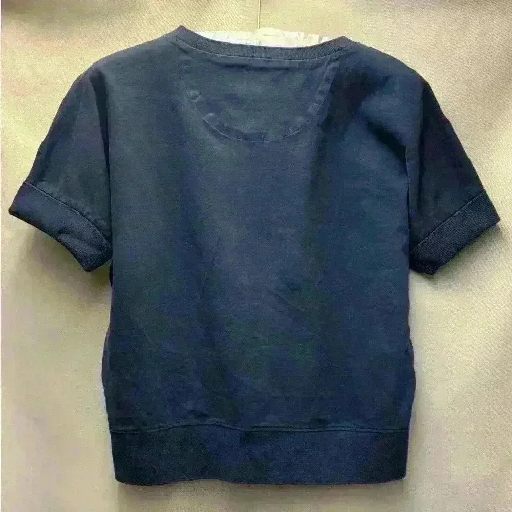 Anthropologie Cropped Tee Navy Blue Size XS Gently used - Picture 5 of 5